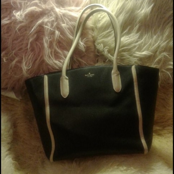 AUTHENTIC KATE SPADE XL BLACK LEATHER TOTE BAG